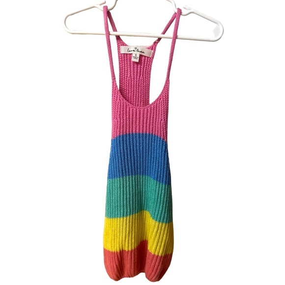 Love Tree Kawaii Rainbow Knit Summer Festival Halter Tank Top Crop Top Small - Picture 3 of 8